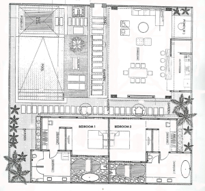 14. 2 Bed Pool Villa Floor Plan