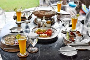 BREAKFAST AT CHANDRA LUXURY VILLAS Bali table