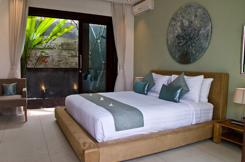 seminyak bali pool villa bedroom