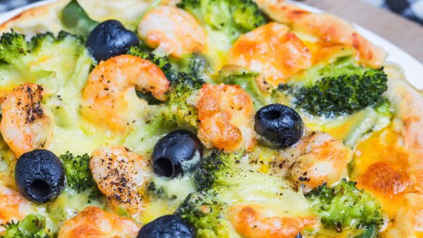 Gambas Di Pesto Pizza